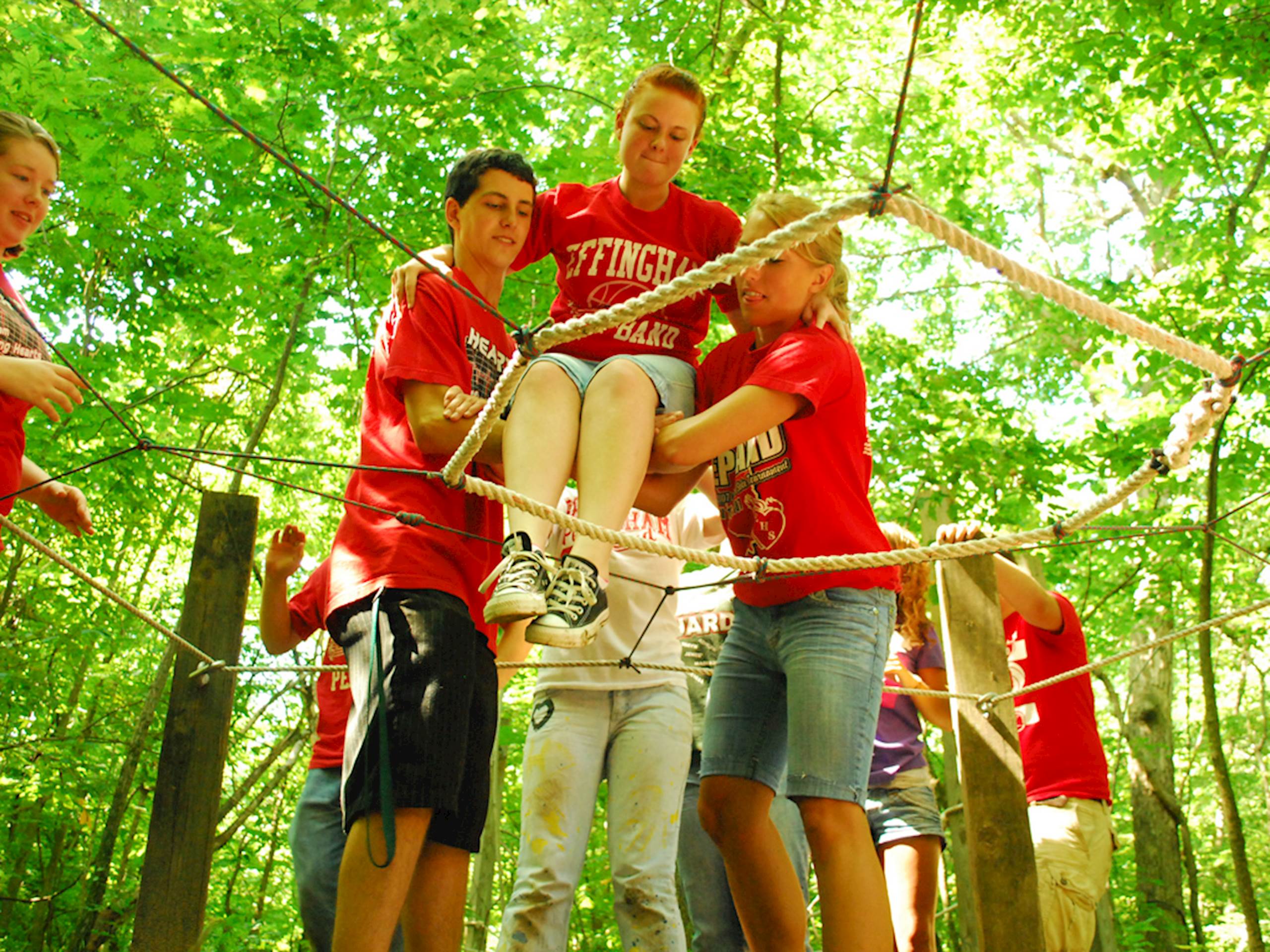Low Ropes Team Building Course at Lake Williamson Center